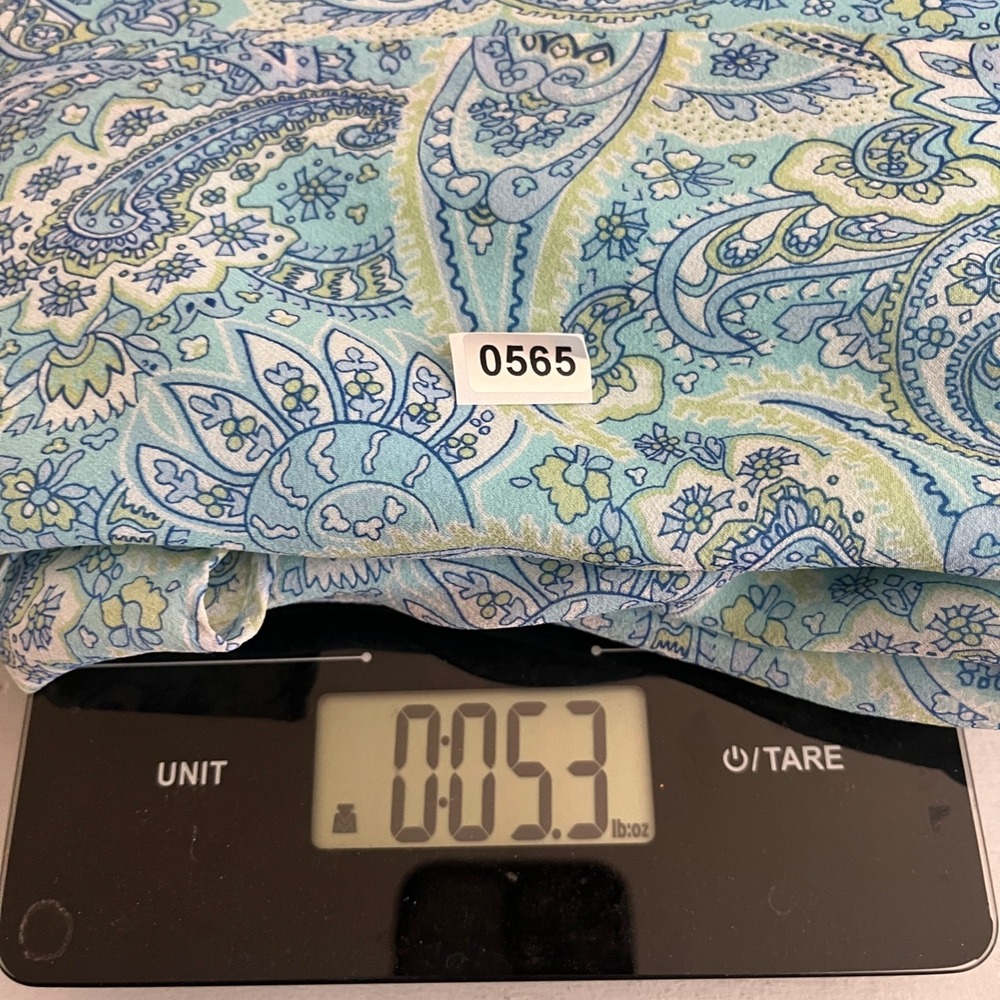 Vintage Ann Taylor Silk Overlay Paisley Babydoll Midi Slip Dress 4 Blue Y2K 90s - Picture 9 of 9